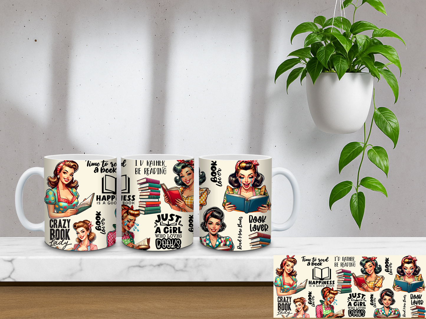 Bookish Pin-Up - 11oz Coffee Mug