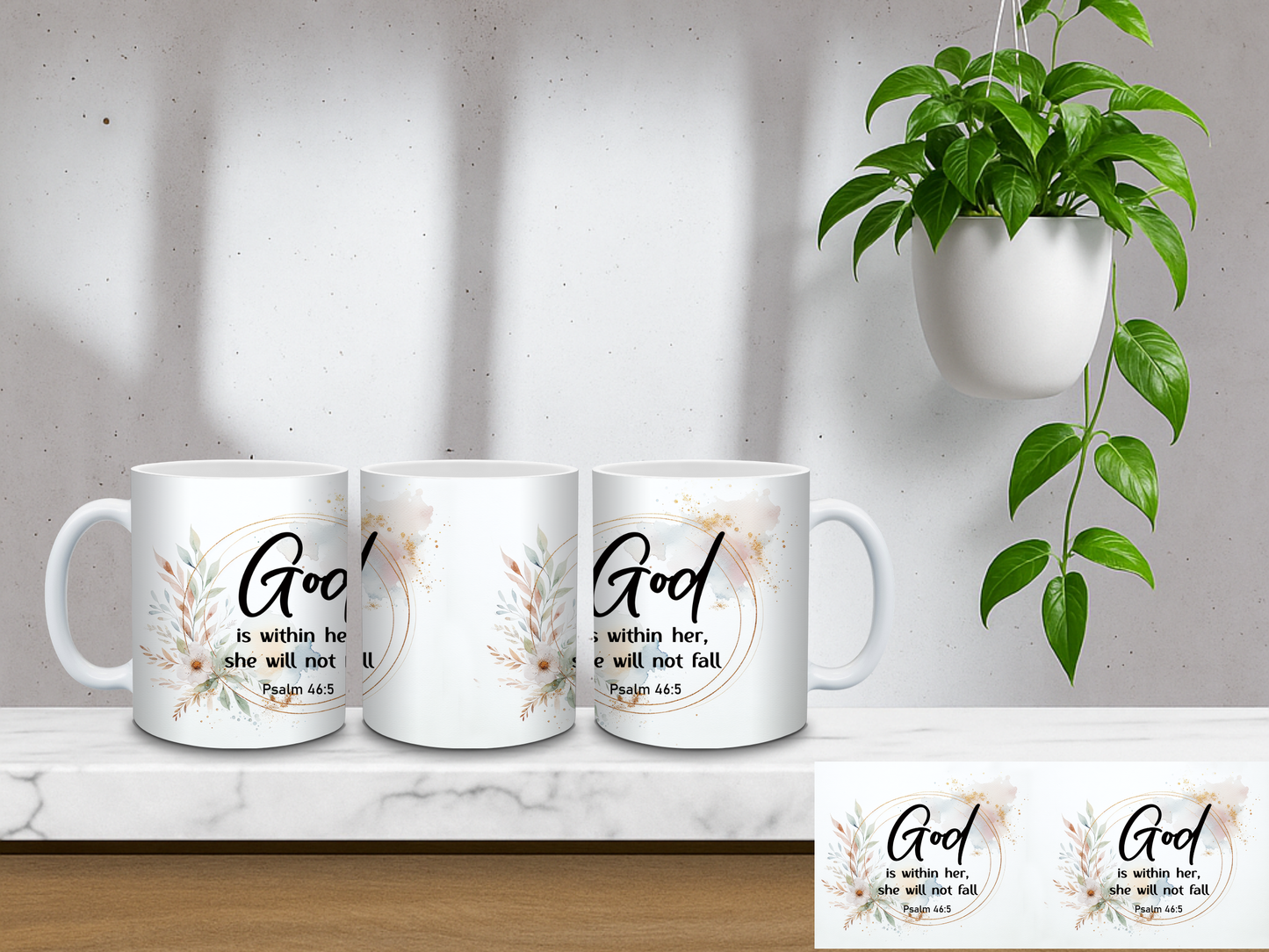 God Is Within Her, She Will Not Fail, Psalm 46:5 - 11oz Coffee Mug