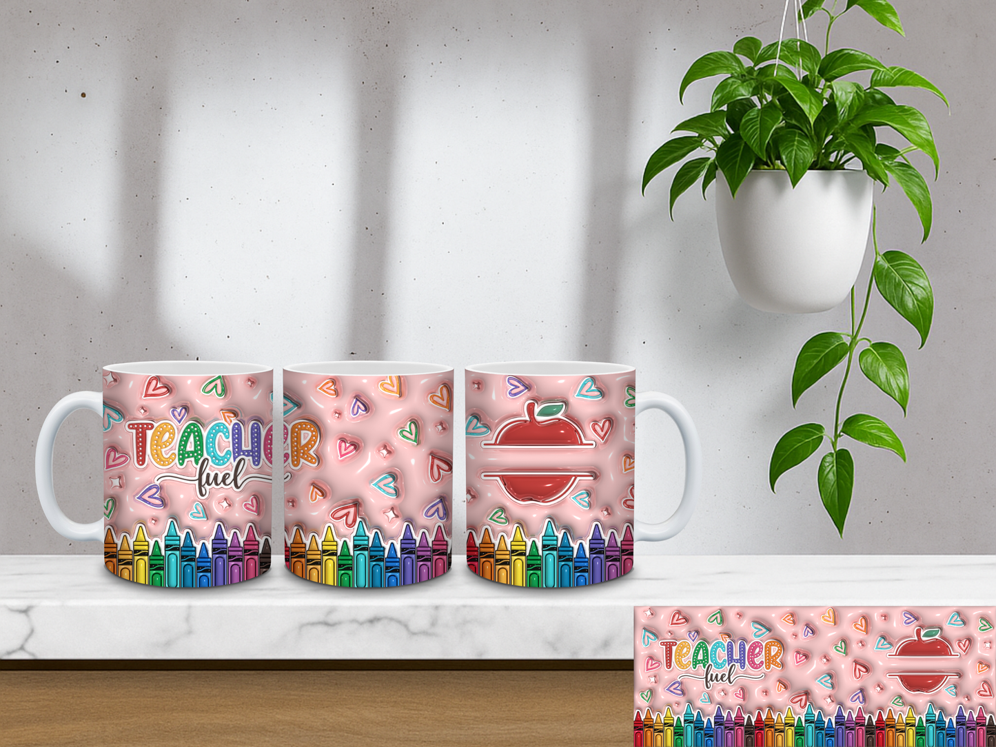 Teacher Fuel Bubble Art Personalized - 11oz Coffee Mug