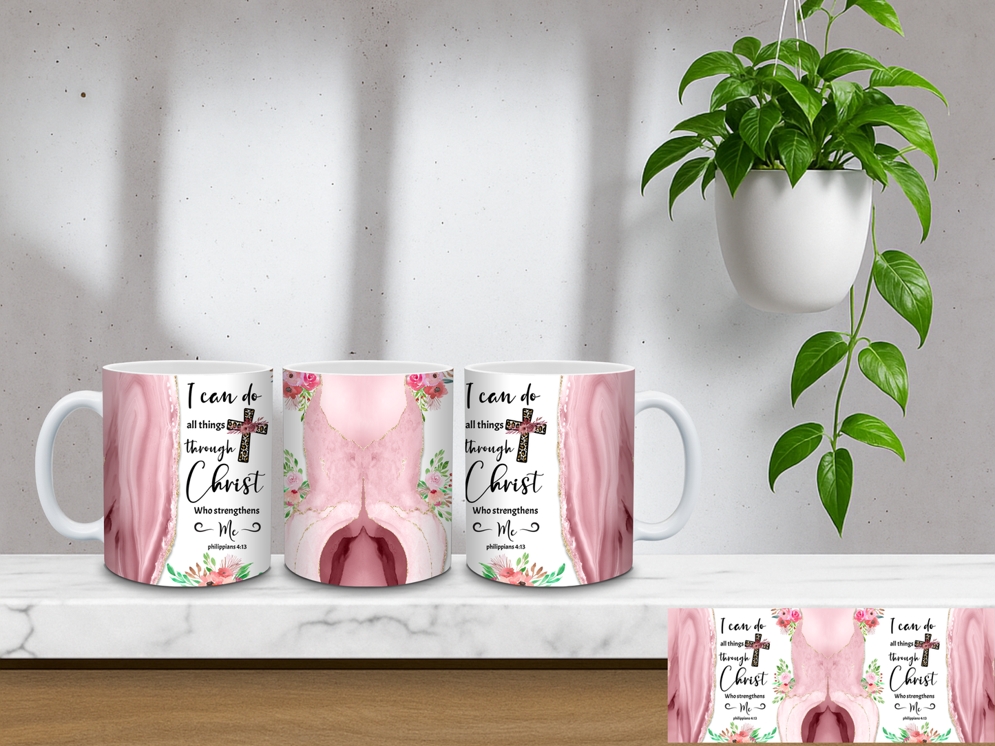 I Can Do All Things Through Christ Who Strengthens Me, Philippians 4:13 - 11oz Coffee Mug