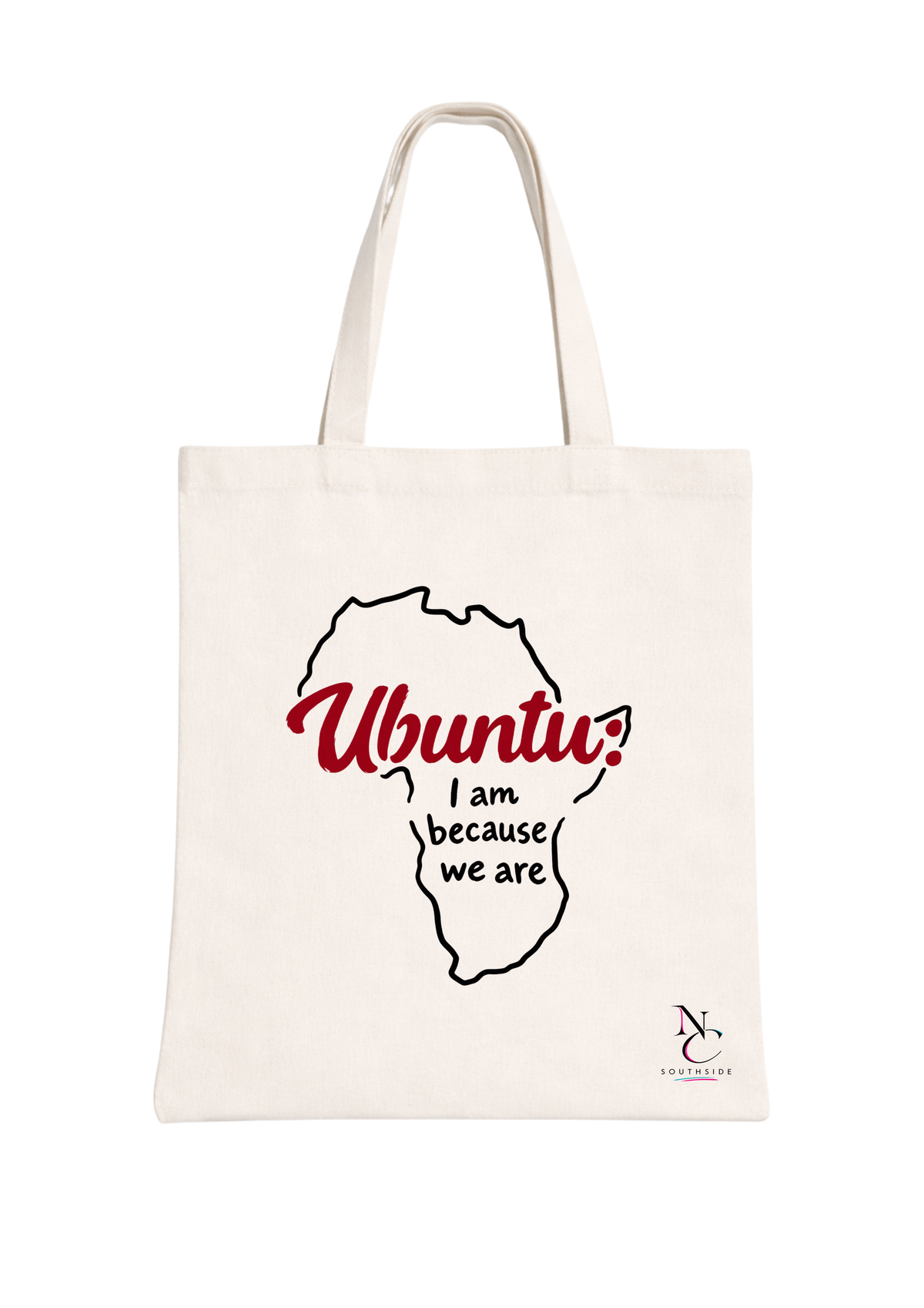Ubunto in Africa RED – Hello Africa Collection – Printed Tote Bag