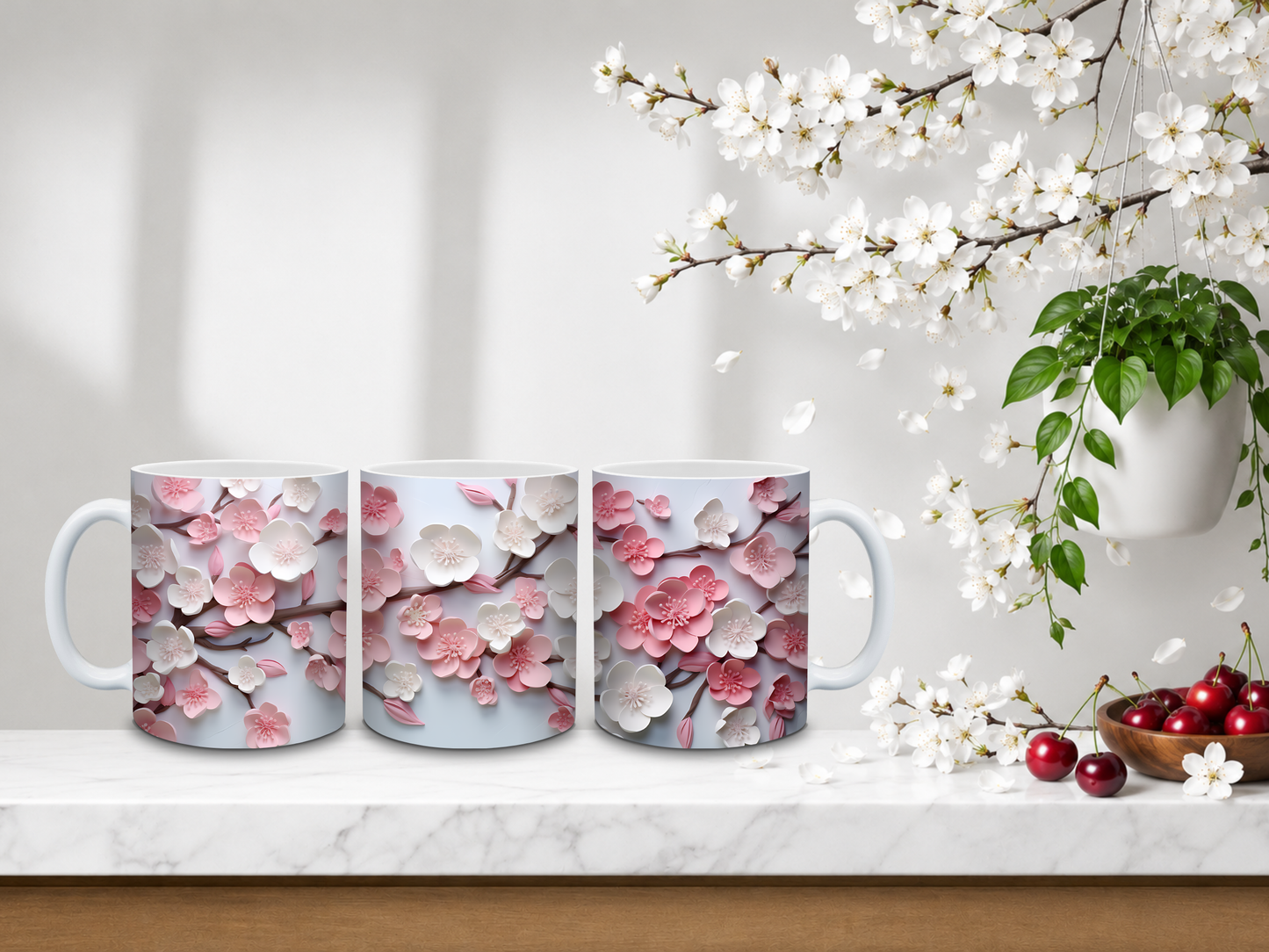 Cherry Blossom Harmony – 11oz Ceramic Coffee Mug 🍒