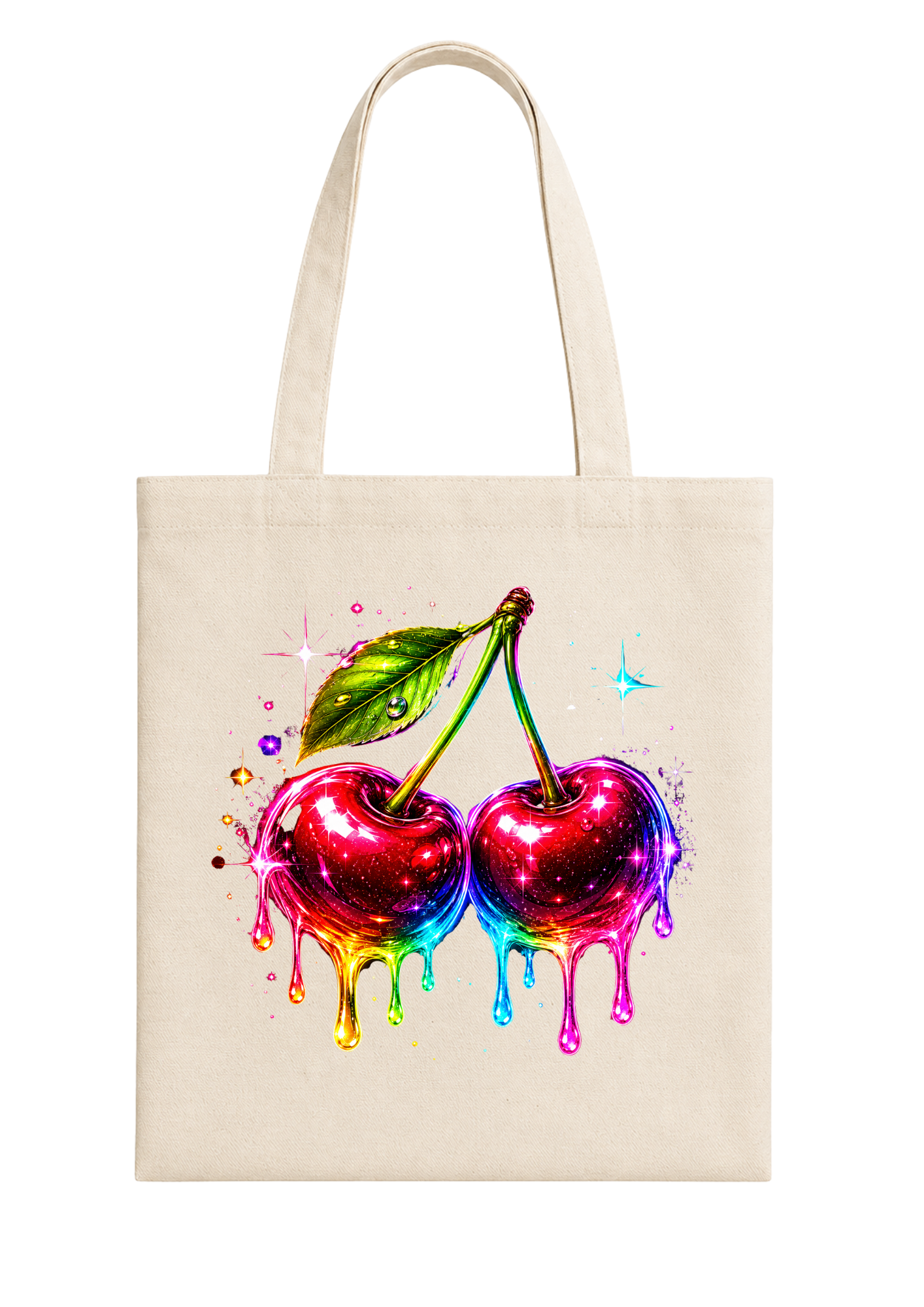 Rainbow Drip Cherries - Cherry Collection Tote Bag 🍒