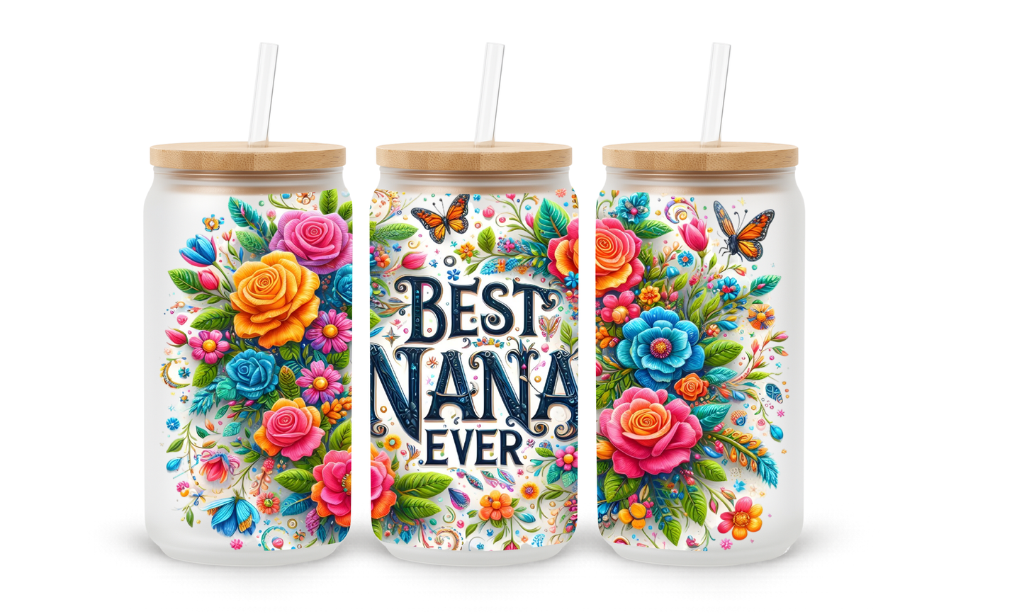 A Melhor Avó de Sempre - Copo de Vidro de 18oz
