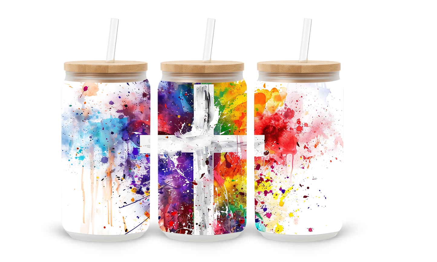 Copo em Vidro Color Splash de 530ml