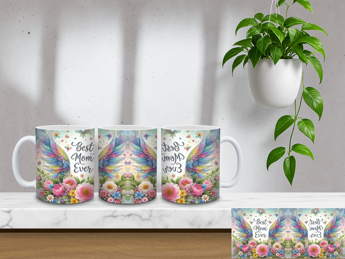 Best Mom Ever Angel Garden  - 11oz Coffee Mug