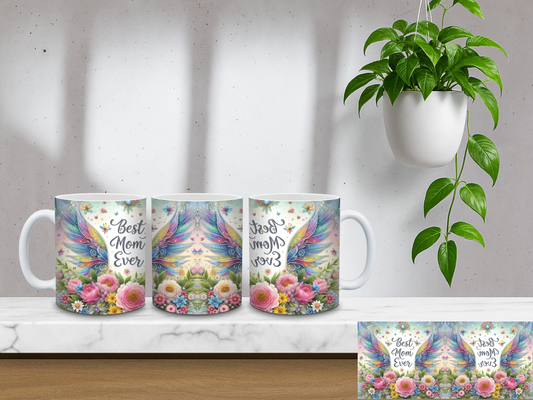Best Mom Ever Angel Garden  - 11oz Coffee Mug