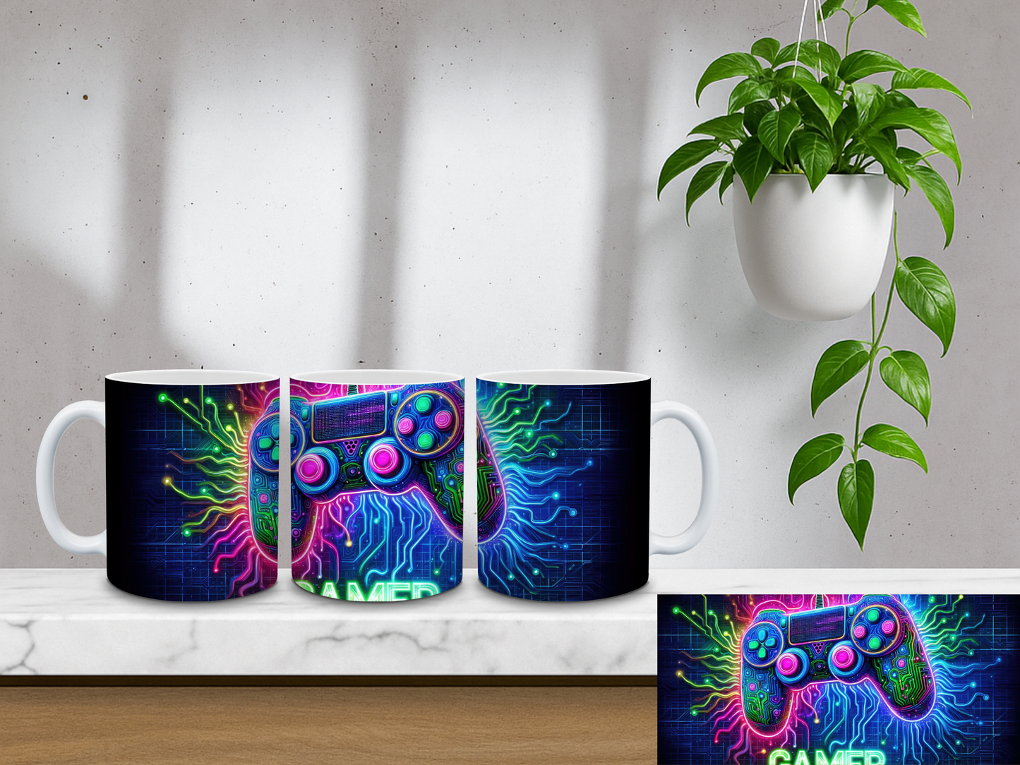 Neon Circuit Gamer - 11oz Coffee Mug