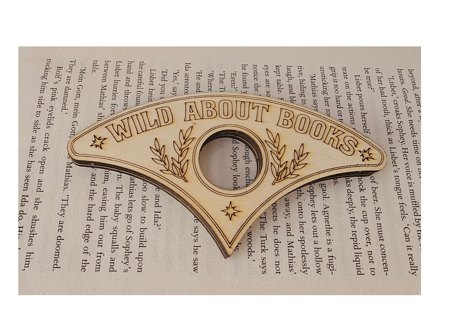 Wild About Books Book Buddy – Wooden Page Holder for Comfortable Reading