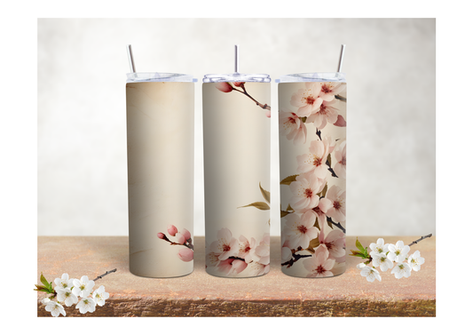 Minimal Cherry Blossom – 20oz Stainless Steel Insulated Tumbler 🍒