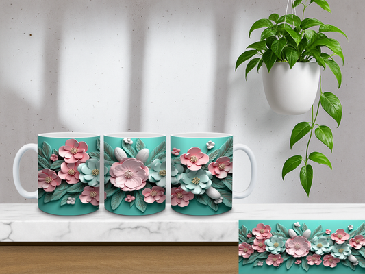 Pink Blossom- 11oz Coffee Mug