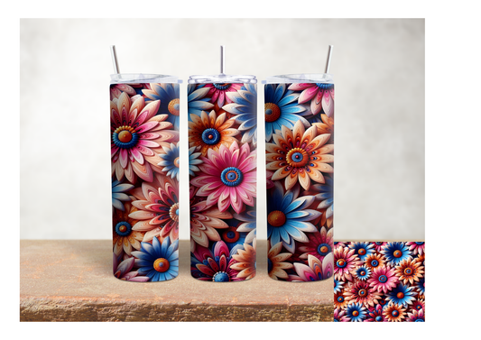 Vibrant Daisy Bloom – 20oz Stainless Steel Insulated Tumbler