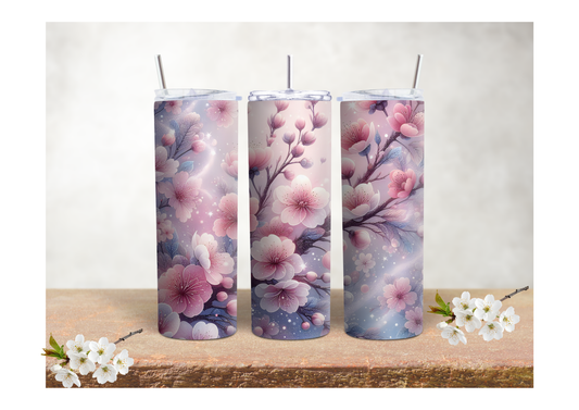 Moonlit Cherry Blossom Dreams  – 20oz Stainless Steel Insulated Tumbler 🍒