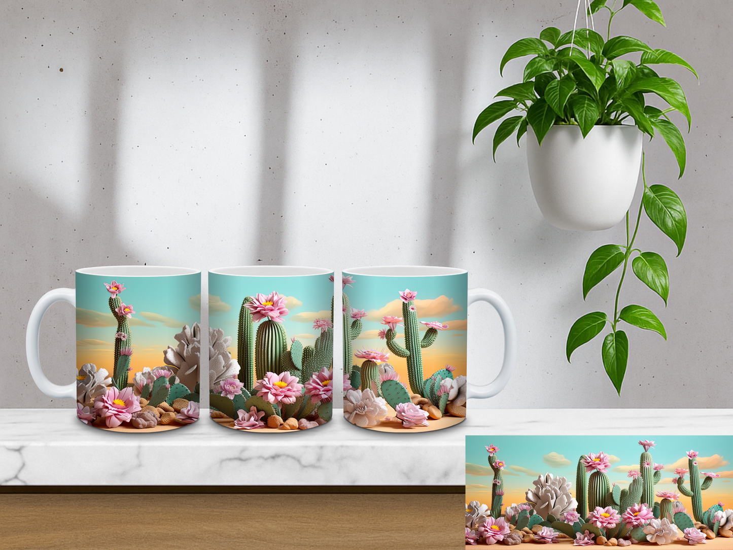 Desert Cactus Bloom - 11oz Coffee Mug