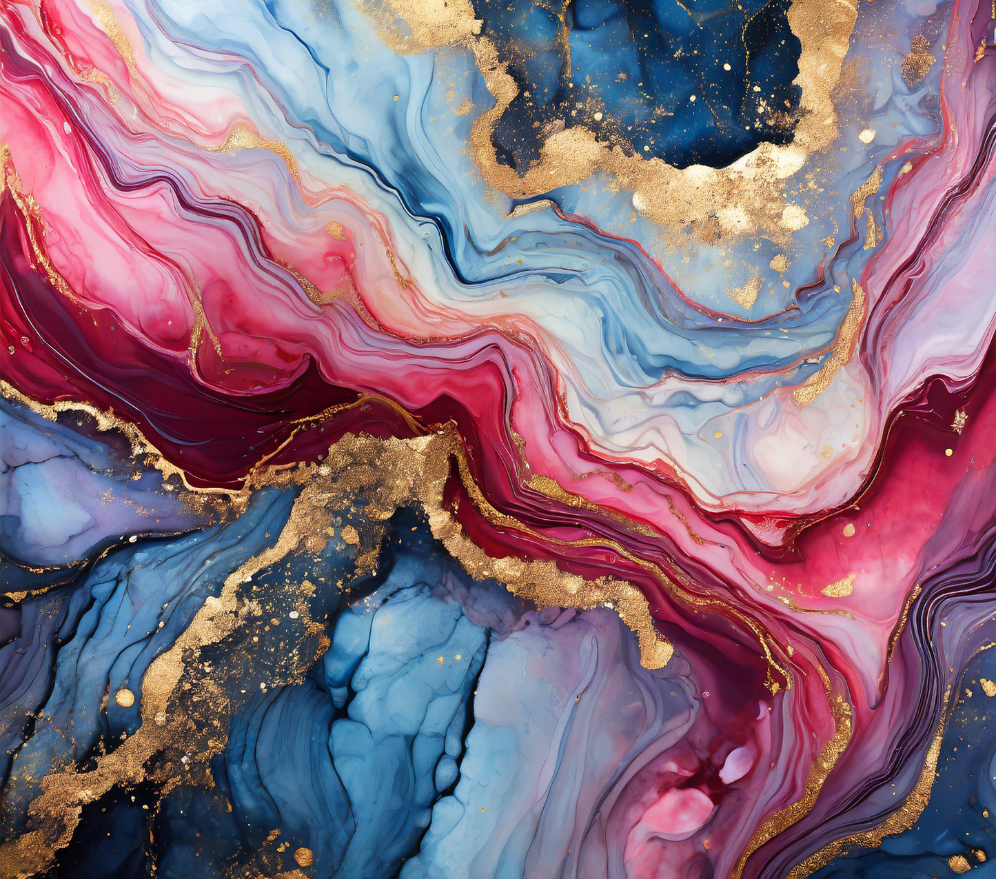 Pink & Blue Marble – 20oz Stainless Steel Insulated Tumbler