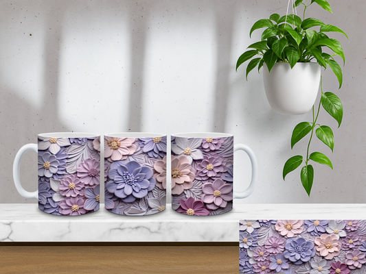 Purple Blossom - 11oz Coffee Mug