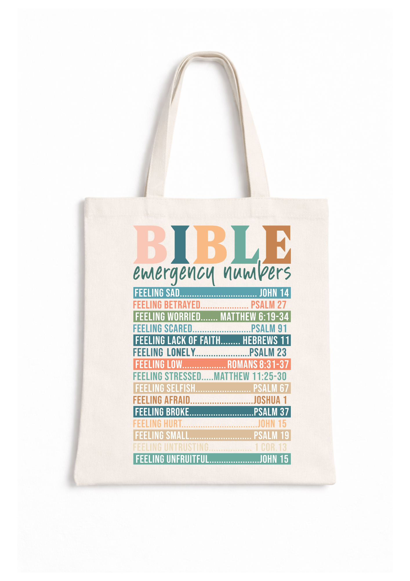 Bible Emergency Numbers - Canvas Tote Bag