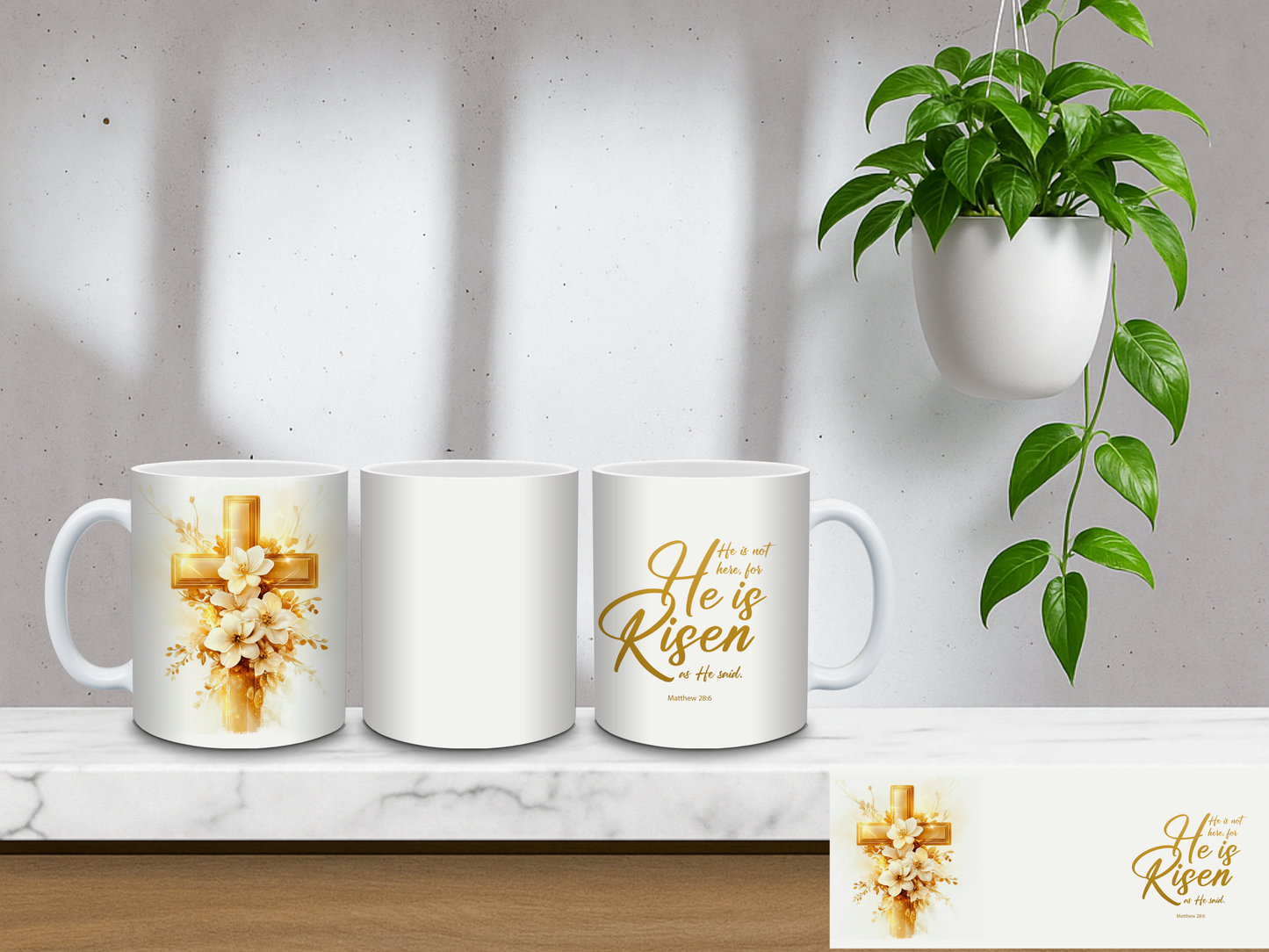 He is Rissen, Matthew 28:6 - 11oz Coffee Mug