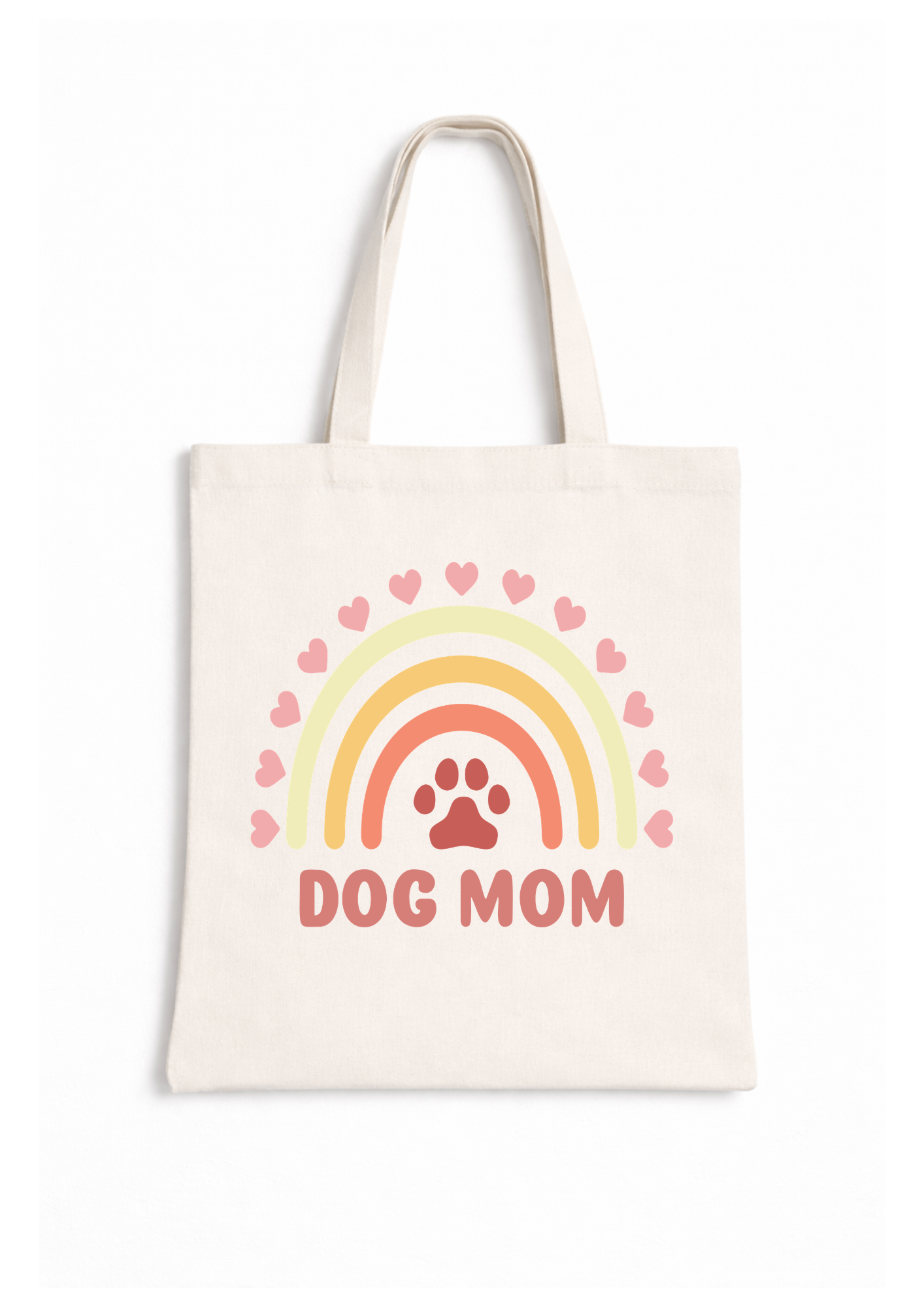 Dog Mom Boho Rainbow - Canvas Tote Bag