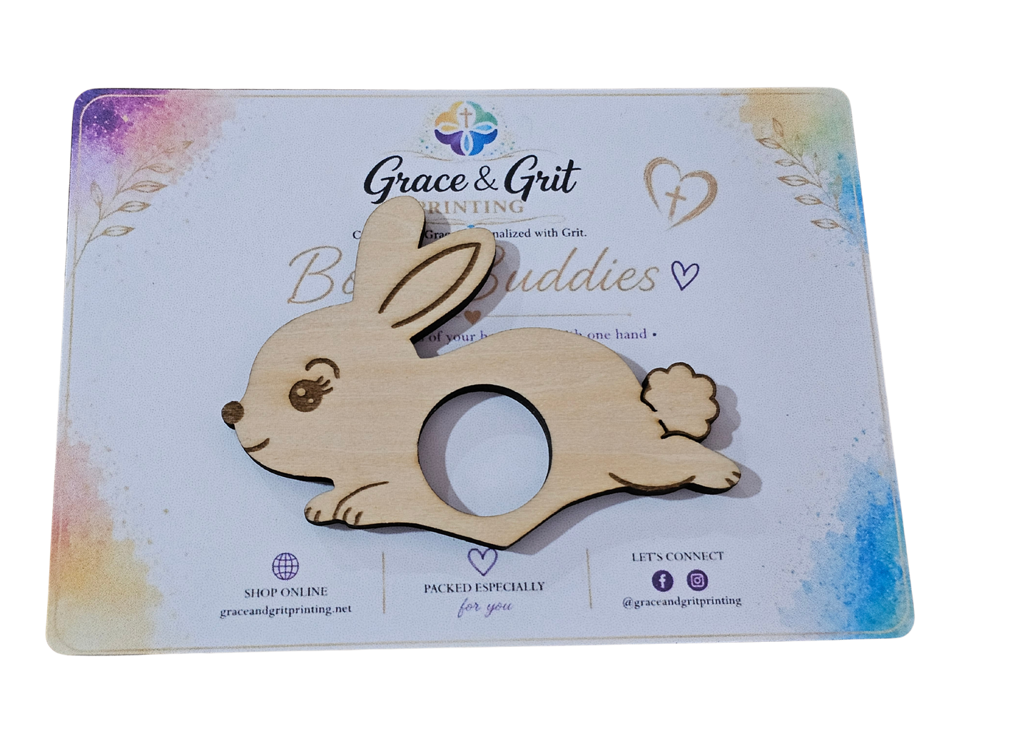Benny the Bunny Book Buddy – Wooden Page Holder for Comfortable Reading