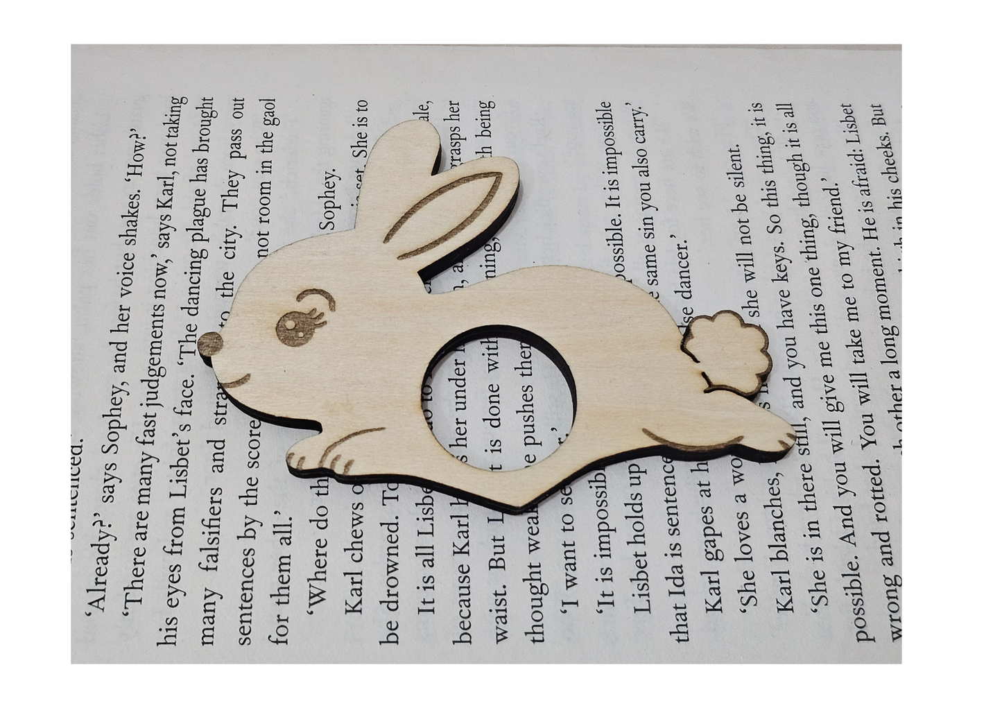 Benny the Bunny Book Buddy – Wooden Page Holder for Comfortable Reading
