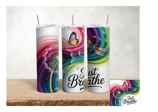 Just Breathe – 20oz Stainless Steel Insulated Tumbler