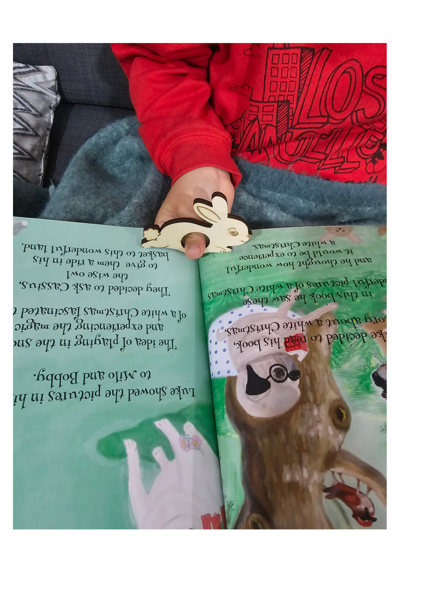 Benny the Bunny Book Buddy – Wooden Page Holder for Comfortable Reading