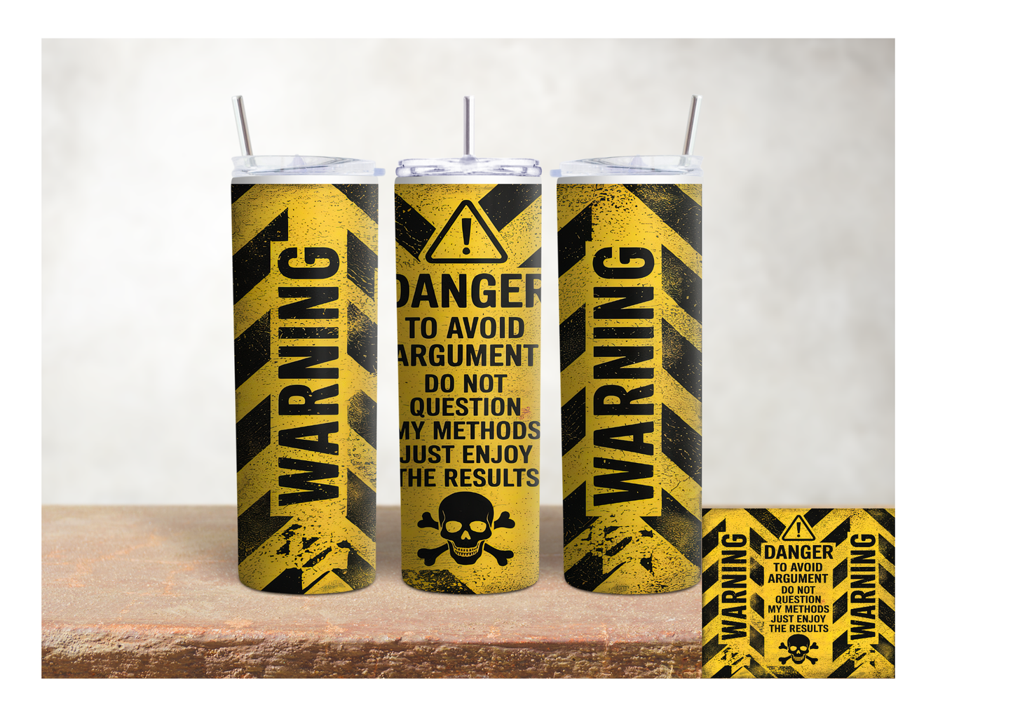 Danger Avoid Argument– 20oz Stainless Steel Insulated Tumbler