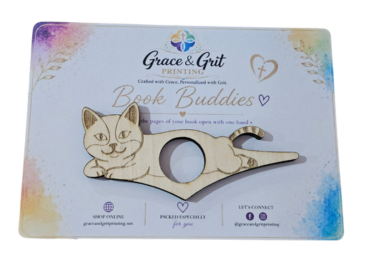 Cleo the Cat – Wooden Page Holder for Comfortable Reading
