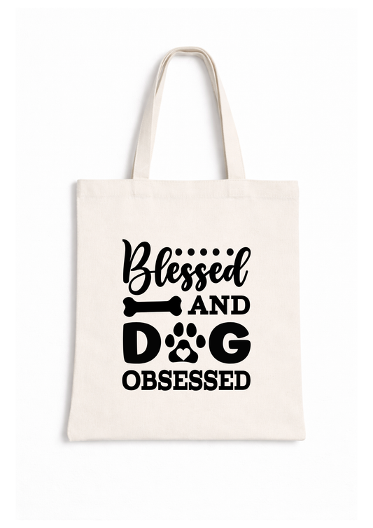 Blessed and Dog Obsessed - Canvas Tote Bag