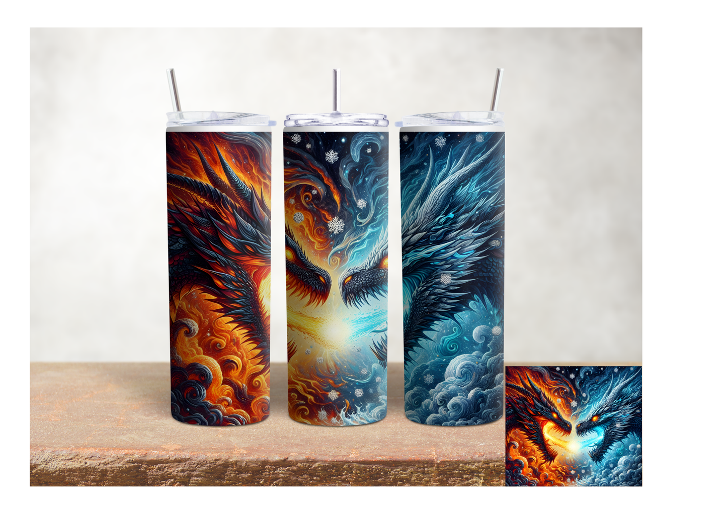 Phoenix Fire and Ice   – 20oz Stainless Steel Insulated Tumbler