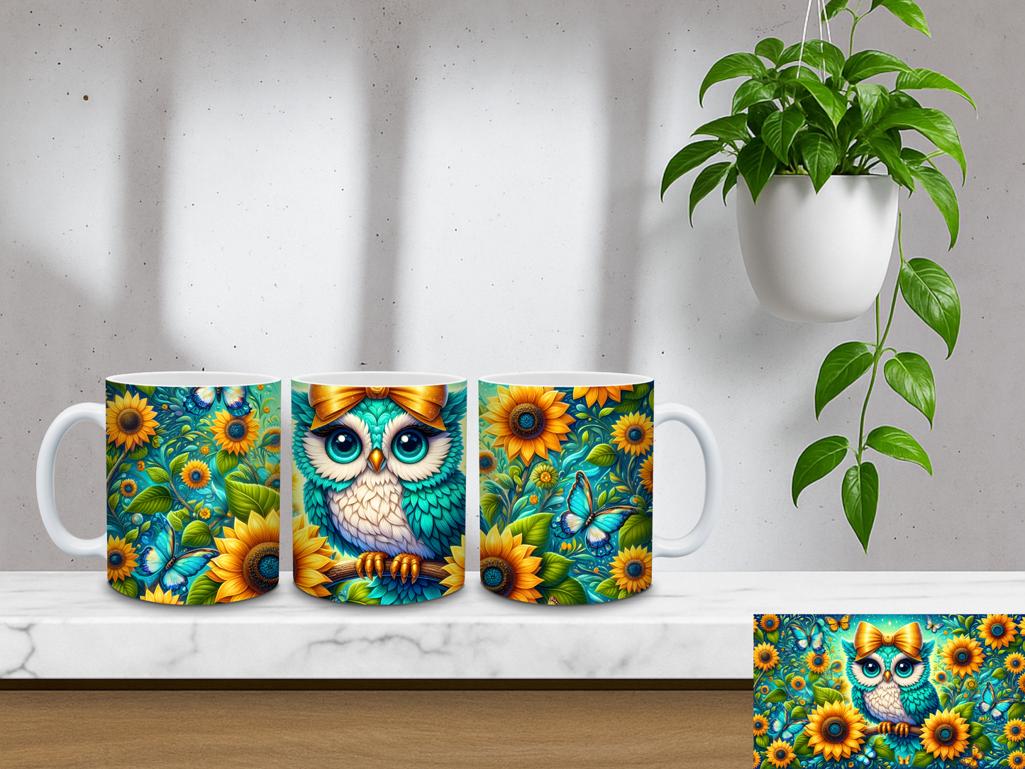Wildflower Owl Garden - 11oz Coffee Mug