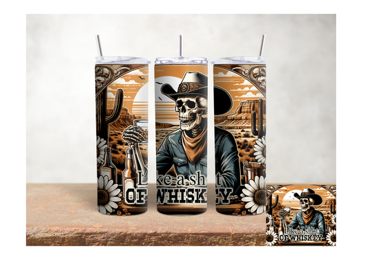 Cowboy Skull Whiskey – 20oz Stainless Steel Insulated Tumbler