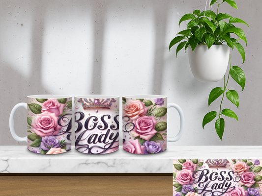 Boss Lady Crowned Queen - 11oz Coffee Mug