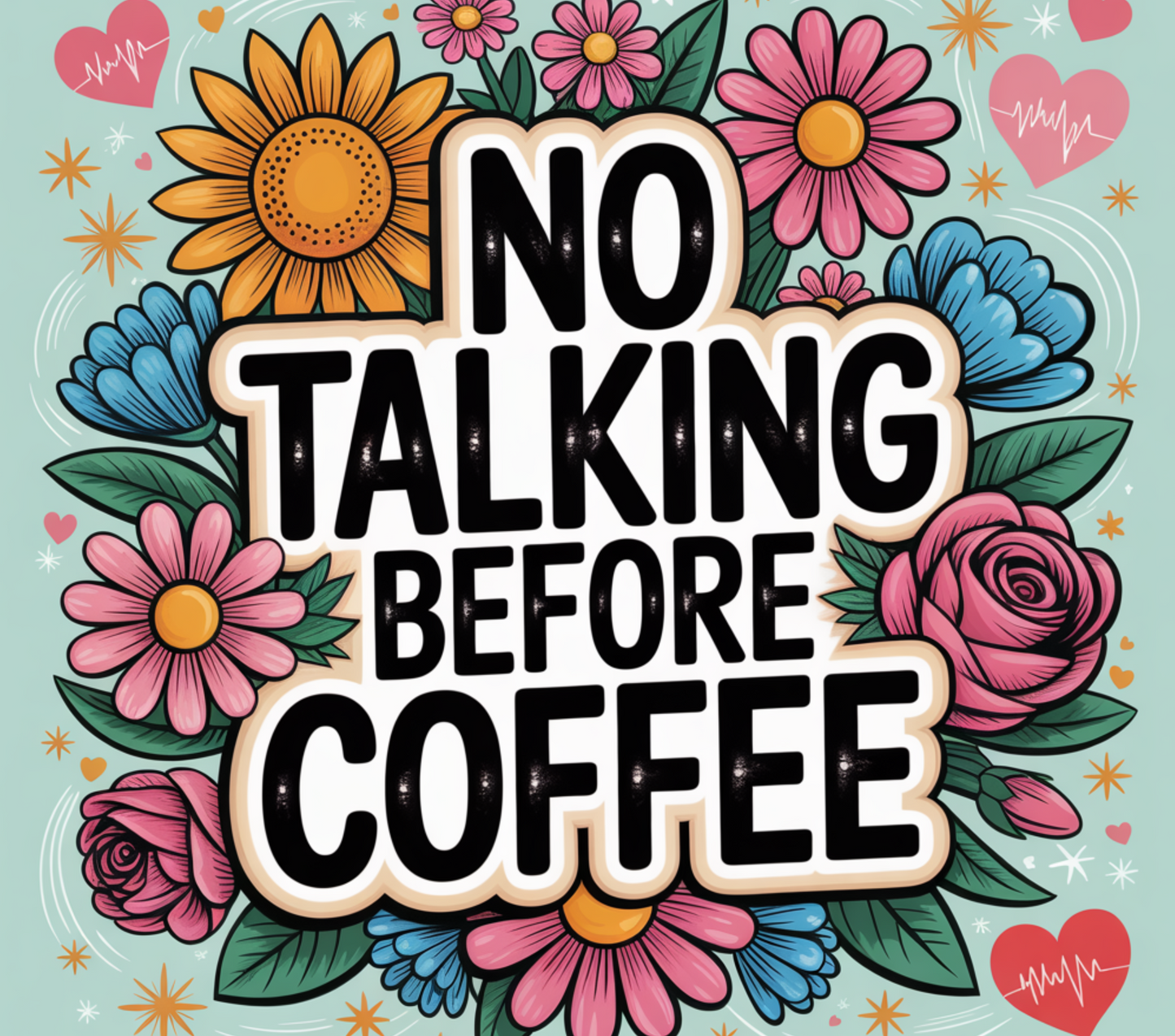 Não Falar Antes do Café – Copo Térmico Isolado em Aço Inoxidável de 20oz