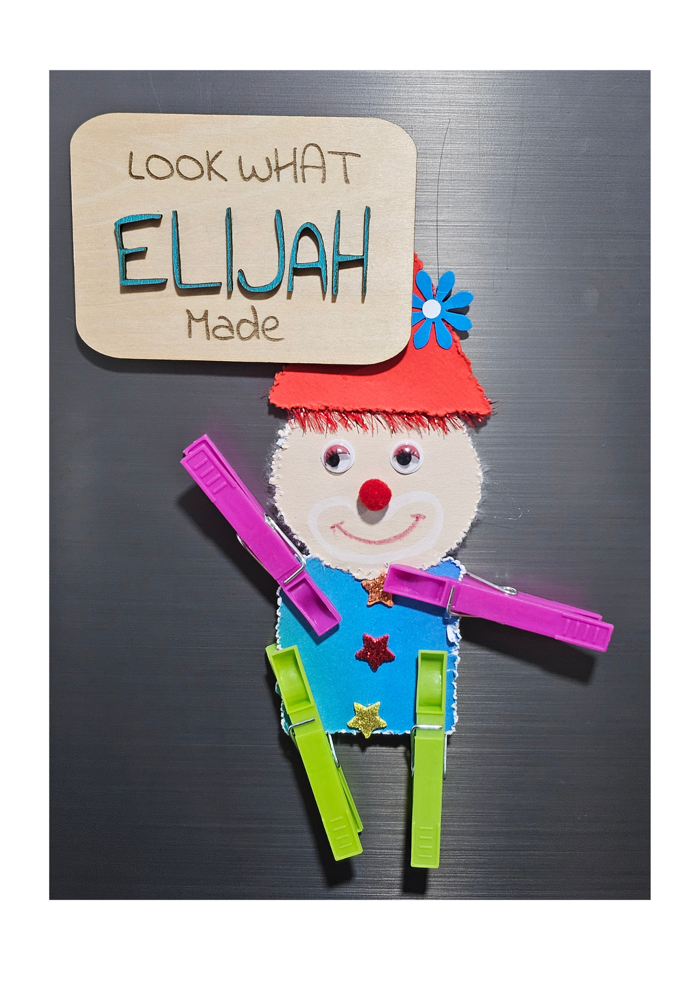 Personalised 3D Colour Pop Brag Magnet