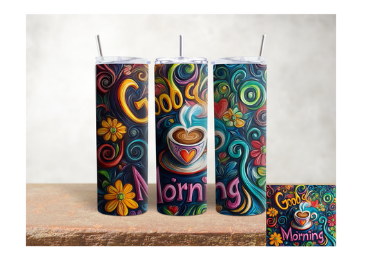 Psychedelic Coffee Swirl – 20oz Stainless Steel Insulated Tumbler