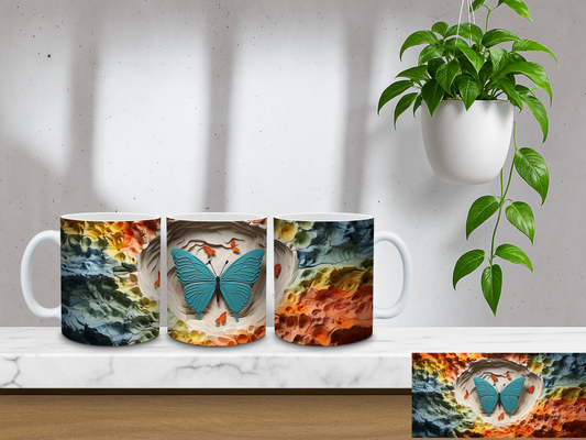 Paper Sculpt Butterfly - 11oz Coffee Mug