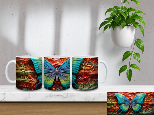 Woodland Paint Butterfly - 11oz Coffee Mug