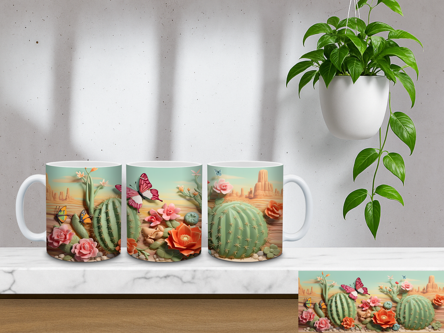 Butterfly Desert Bloom - 11oz Coffee Mug