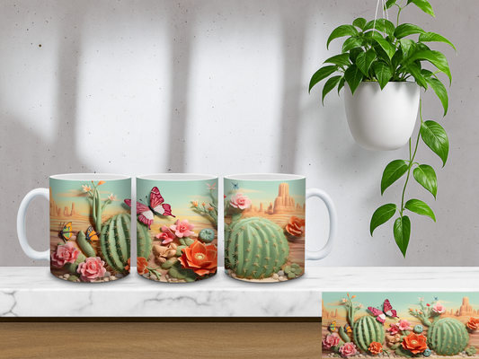 Butterfly Desert Bloom - 11oz Coffee Mug
