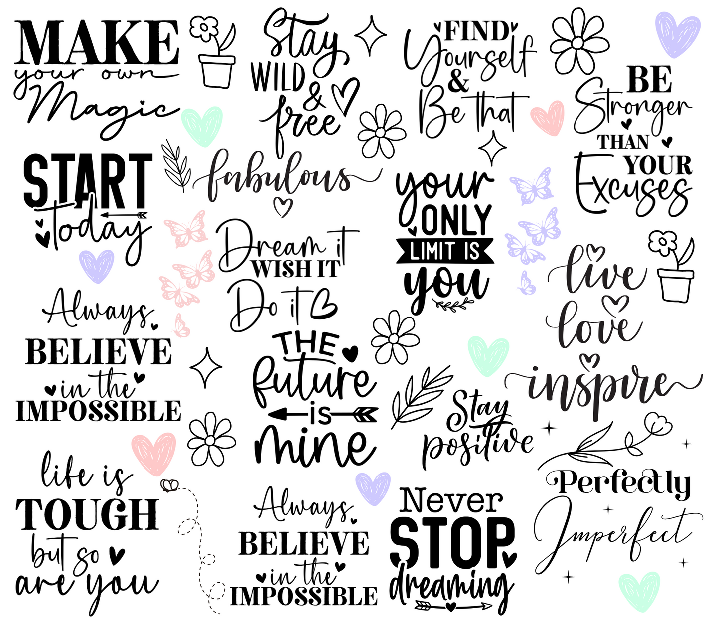 Daily Affirmations 1   – 20oz Stainless Steel Insulated Tumbler