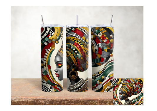 African Queen Mosaic – 20oz Stainless Steel Insulated Tumbler