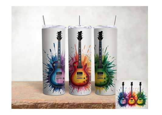 Electric Guitar Trio – 20oz Stainless Steel Insulated Tumbler