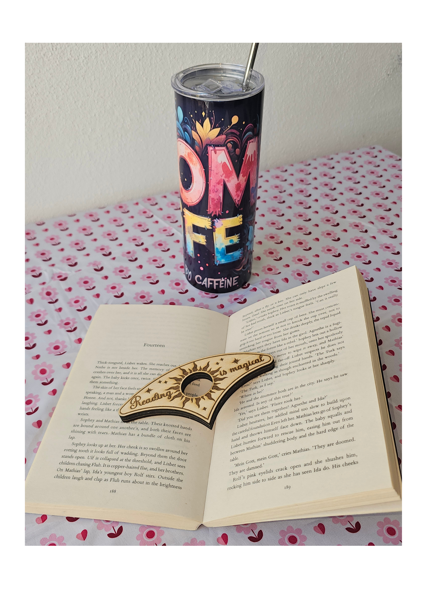 Reading Is Magical Book Buddy – Wooden Page Holder for Comfortable Reading