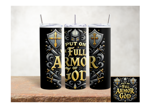 Put On the Full Armor of God – 20oz Stainless Steel Insulated Tumbler