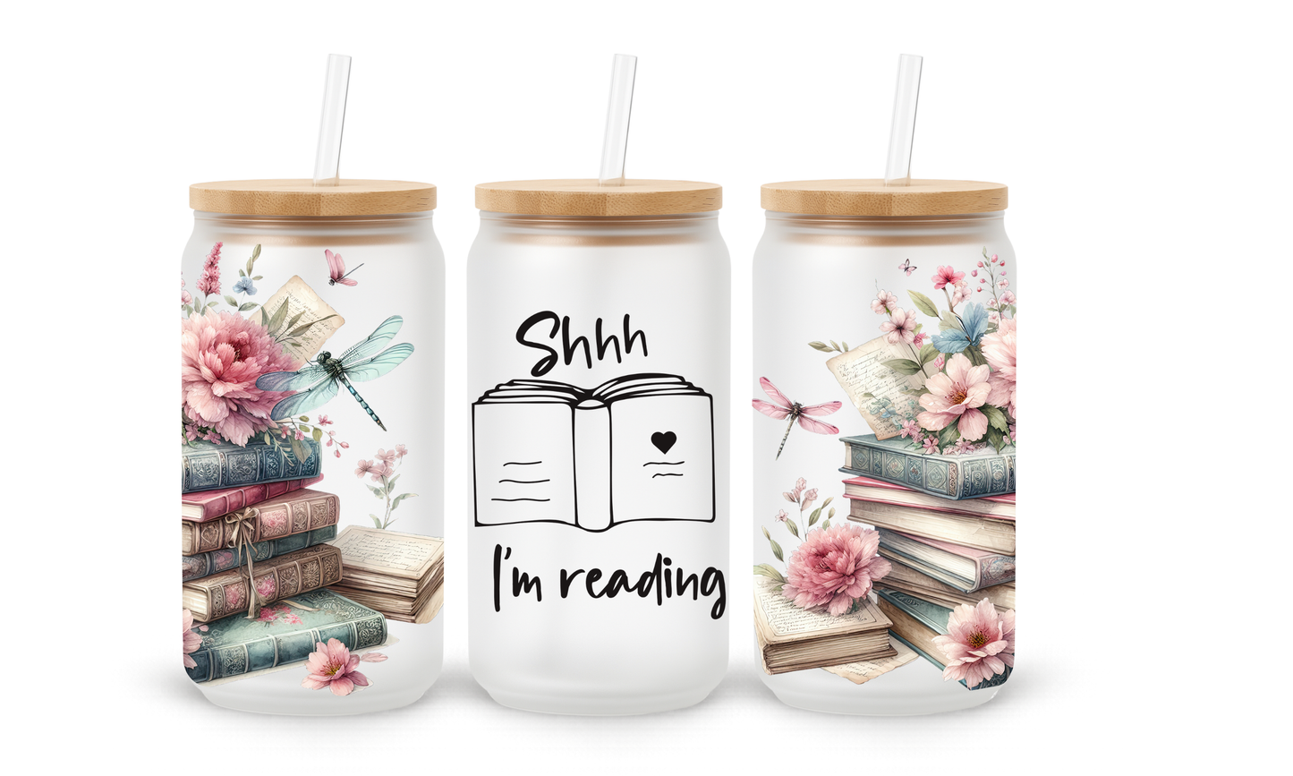 Vintage Books, Shhh I’m Reading - Copo de Vidro de 18oz