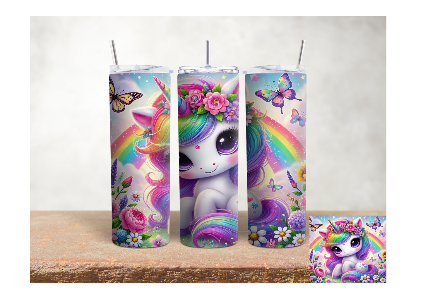 Rainbow Unicorn – 20oz Stainless Steel Insulated Tumbler