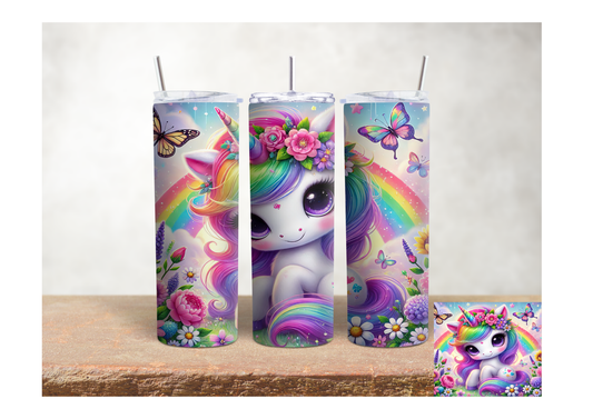 Rainbow Unicorn – 20oz Stainless Steel Insulated Tumbler