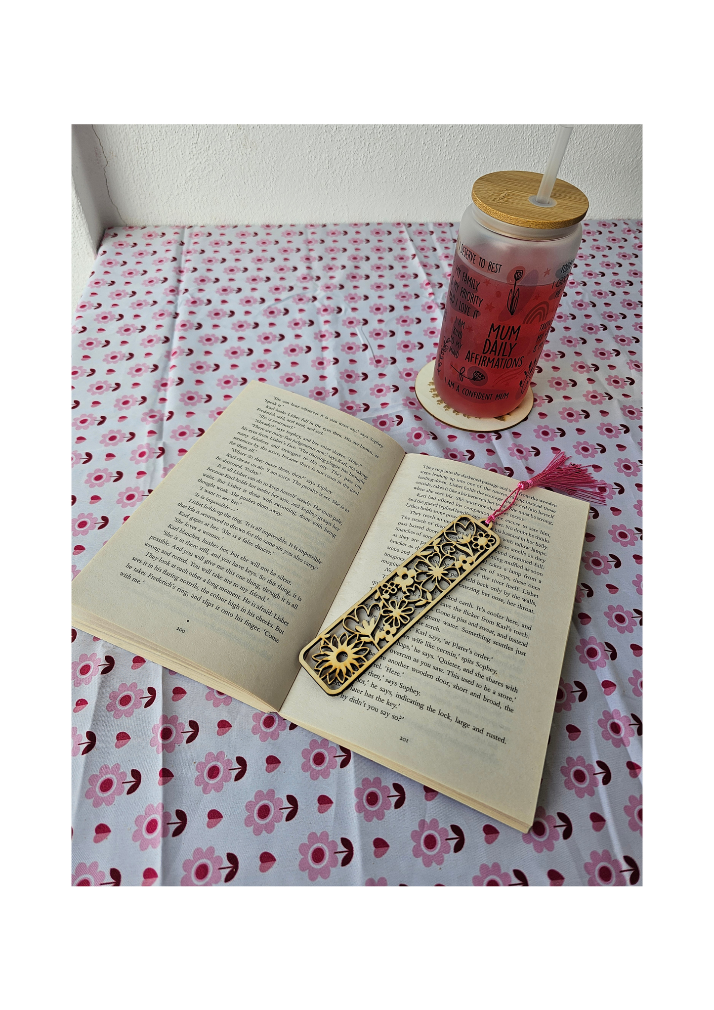 Wildflower Bloom - Lace Wooden Bookmark